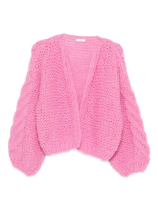 Maiami ケーブルニット カーディガン | ピンク | FARFETCH JP