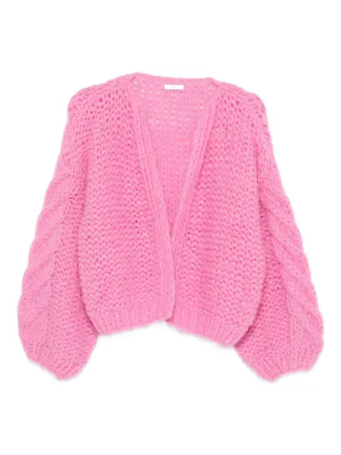Maiami balloon-sleeve cable-knit cardigan