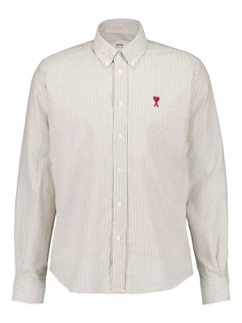 AMI Paris camisa con rayas bordadas