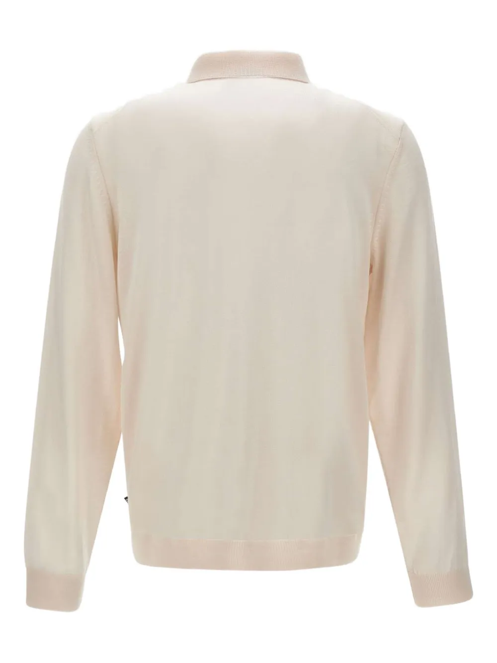 BOSS long-sleeve three-button polo shirt - Light and natural