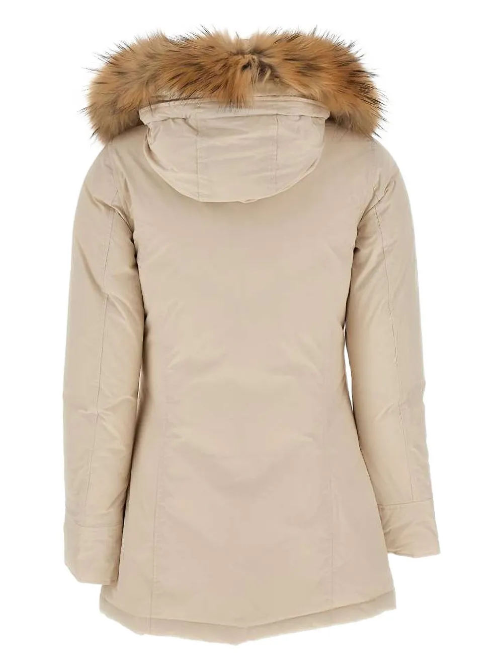 Woolrich fur-trimmed hooded parka Beige