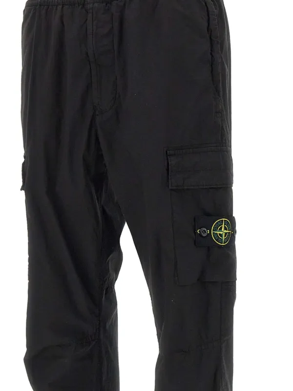 STONE  ブラックカーゴパンツ W34 STONE ISLAND ブラックカーゴパンツ W34