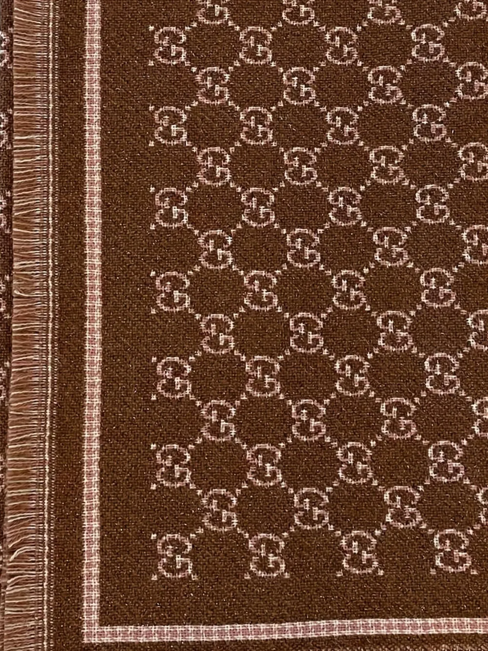 Gucci Sjaal met GG patroon - Bruin
