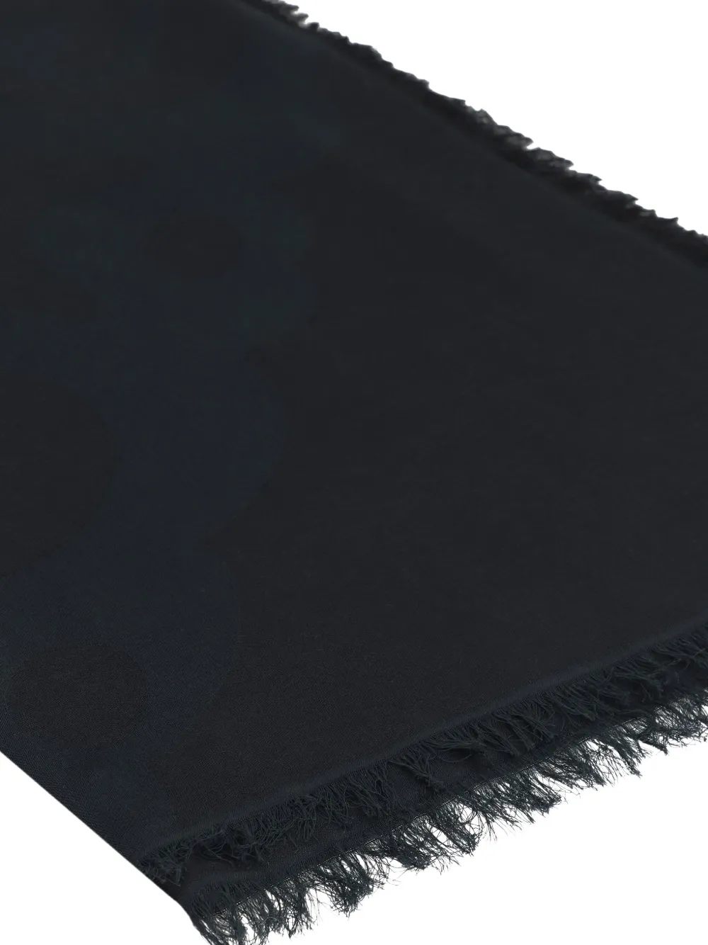 Max Mara jacquard-motif fringed scarf Zwart