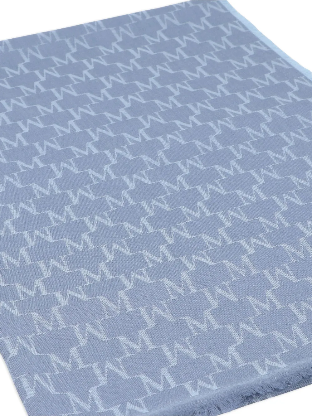 Max Mara Sjaal met logo-jacquard - Blauw