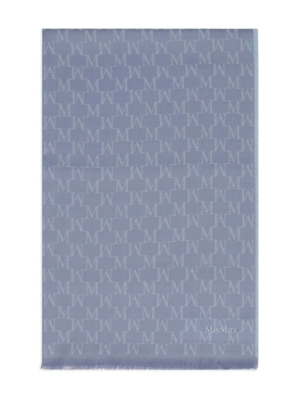 Max Mara Sjaal met logo-jacquard Blauw