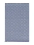 Max Mara monogram-jacquard wool scarf - Blue
