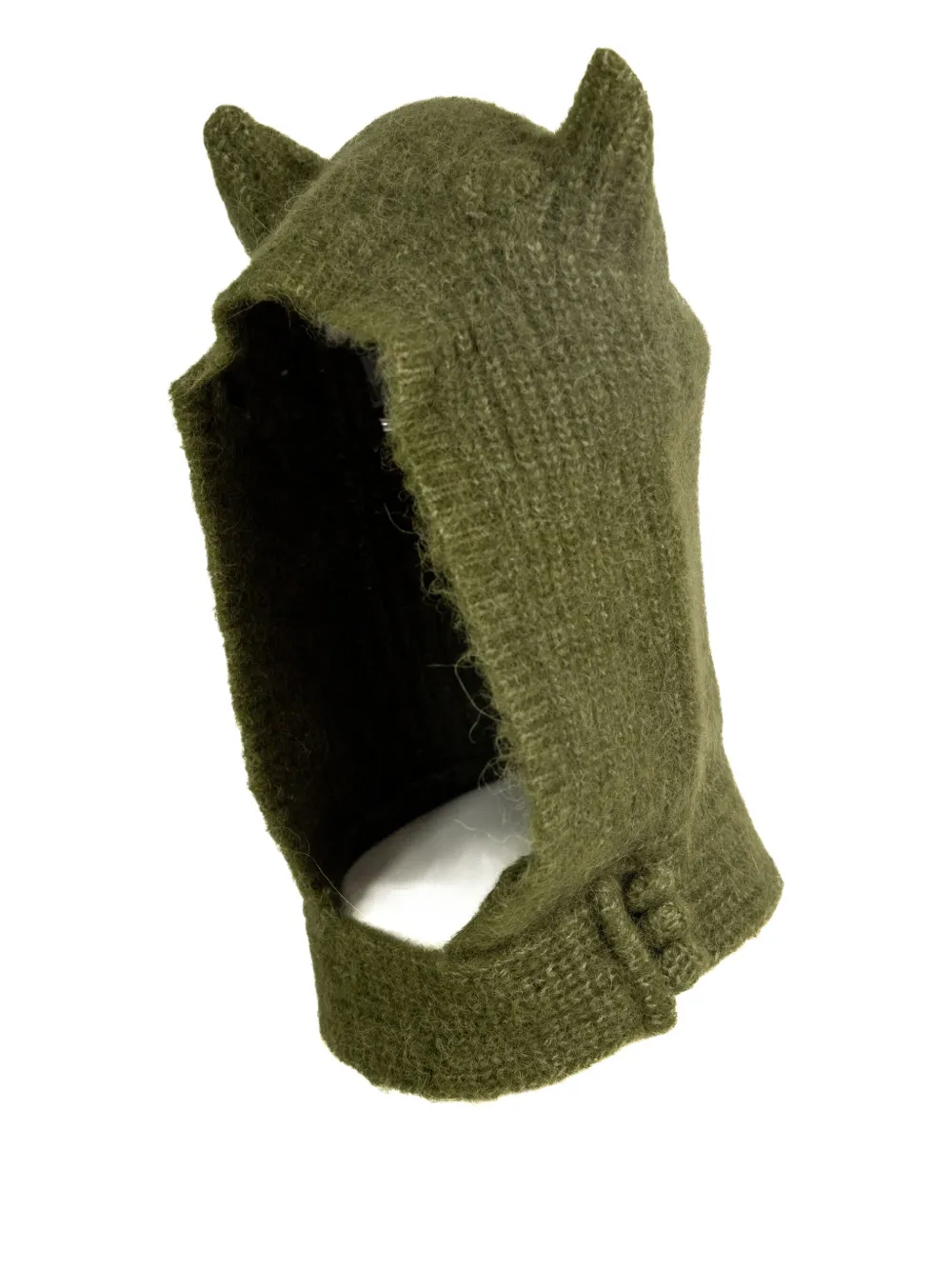 Coperni knitted horn beanie Groen