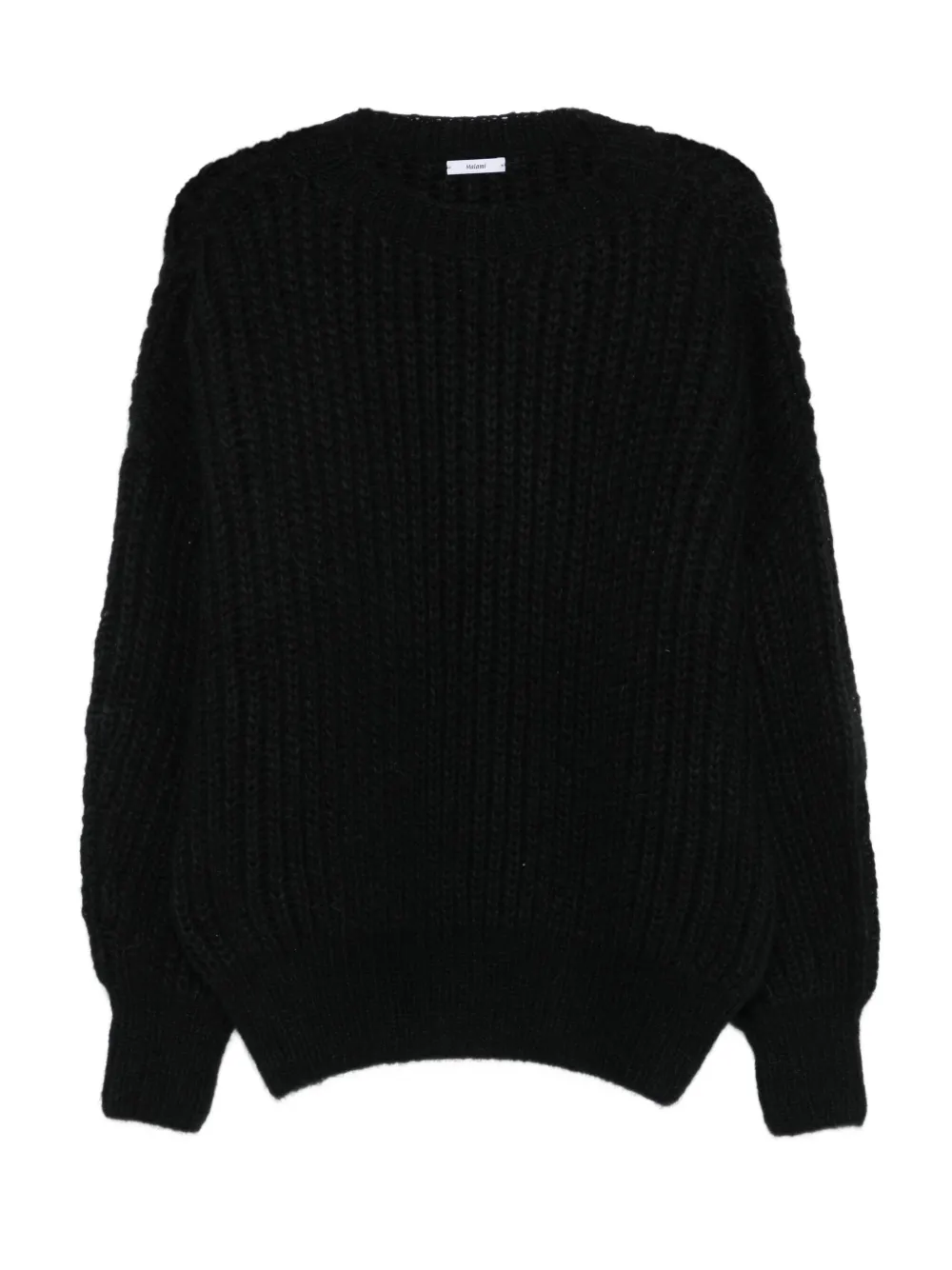 ribbed balloon-sleeve sweater