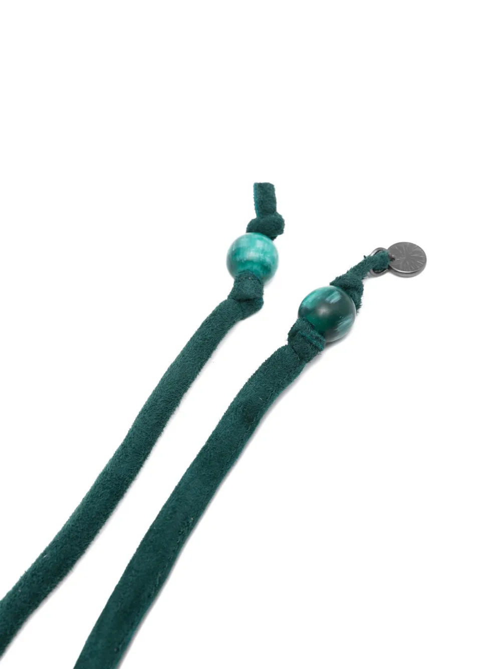 Niu Suède riem met kralen - Groen