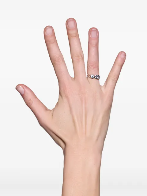 Maria Black sterling silver double-stone signet ring