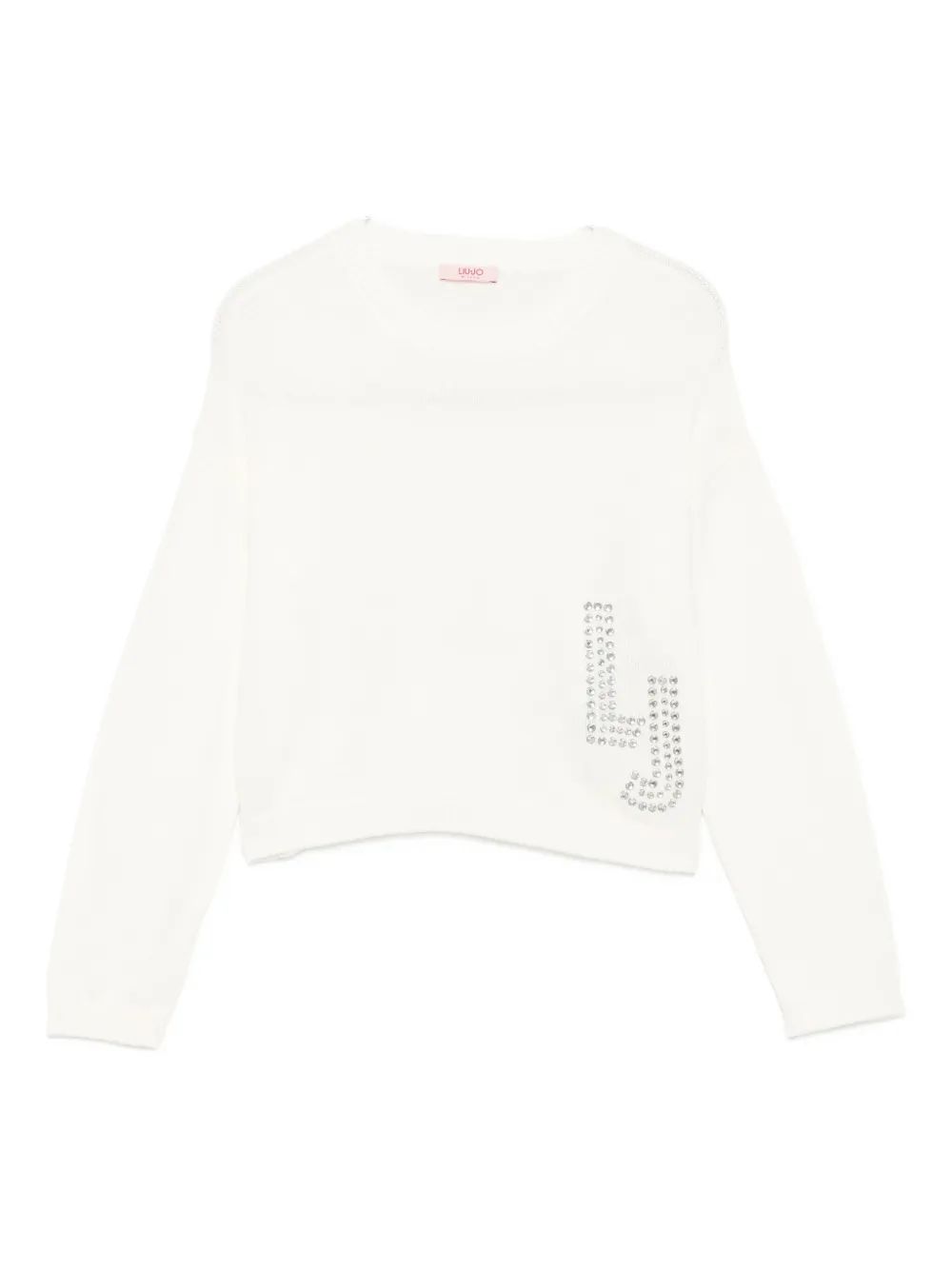 Liu •jo Crystal-embellished Sweater In White