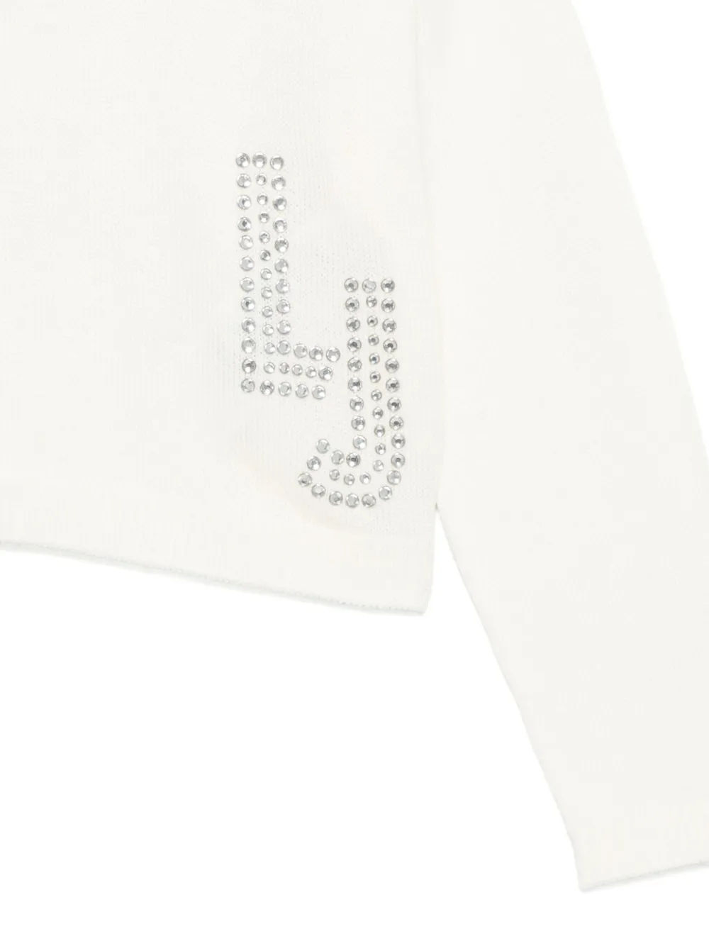 Liu Jo Kids Sweater verfraaid met kristallen Beige