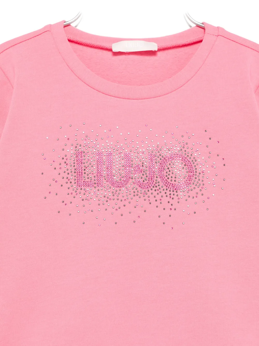 LIU JO Sweater met kristallen Roze