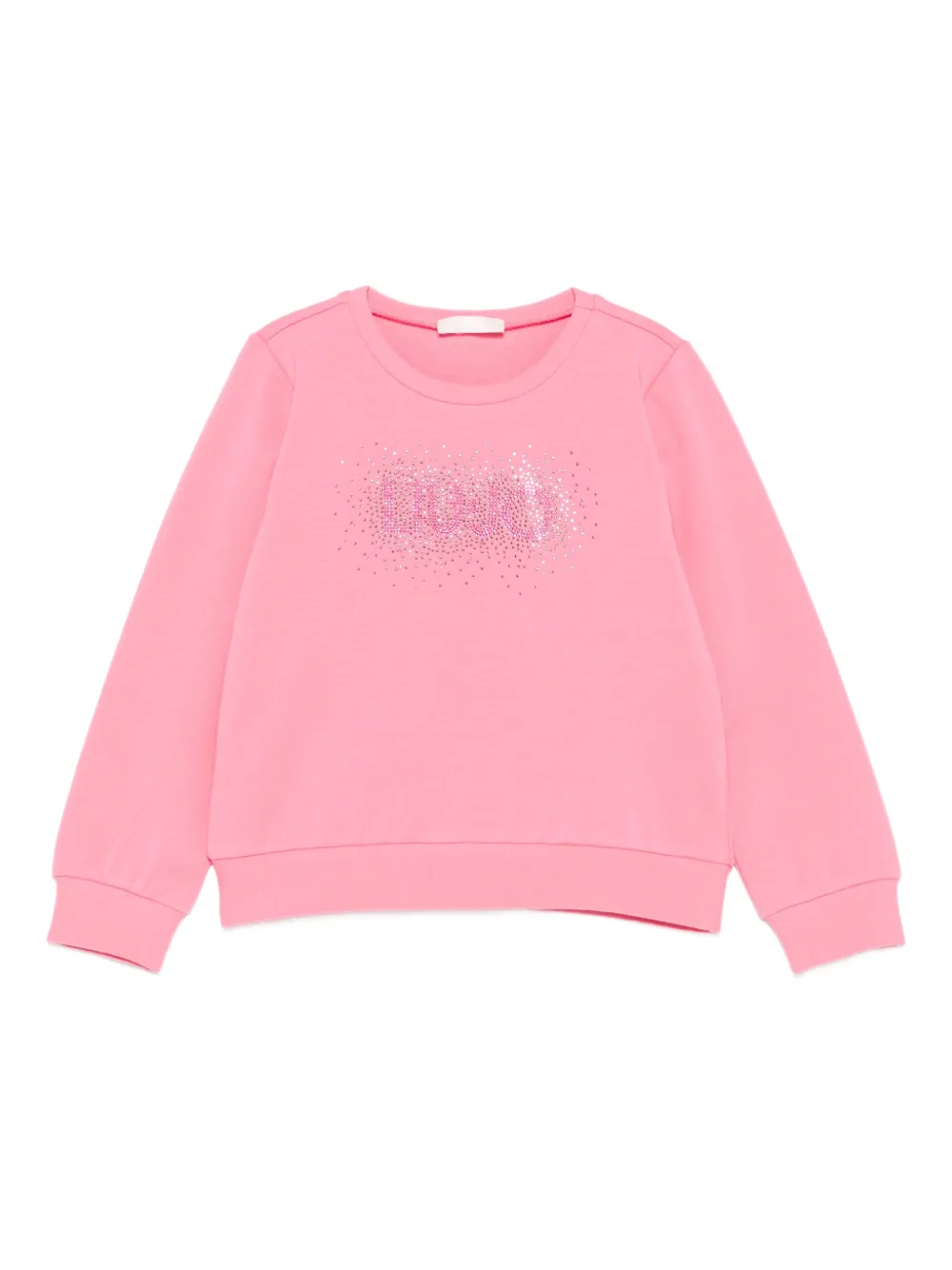 LIU JO Sweater met kristallen Roze