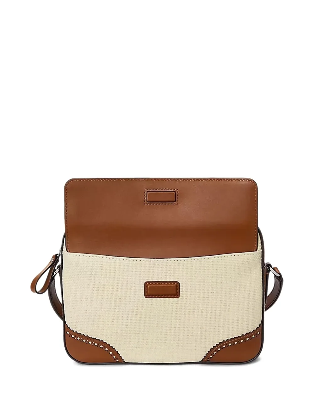 Lauren Ralph Lauren Shopper met leren afwerking en logoplakkaat Beige