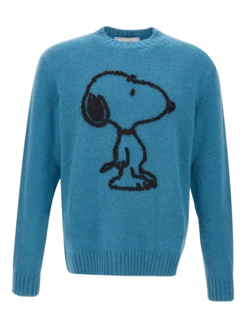 Iceberg Snoopy-embroidered crew-neck sweater