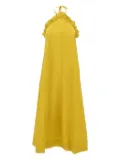 kaos halter-neck ruffled day dress - Yellow
