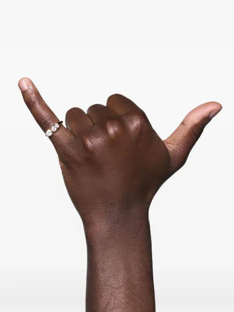 Maria Black sterling silver double-stone signet ring