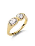 Maria Black sterling silver double-stone signet ring - Gold