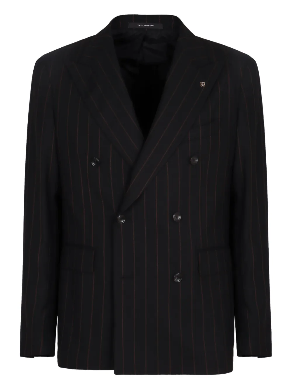 Tagliatore pinstripe double-breasted suit Zwart