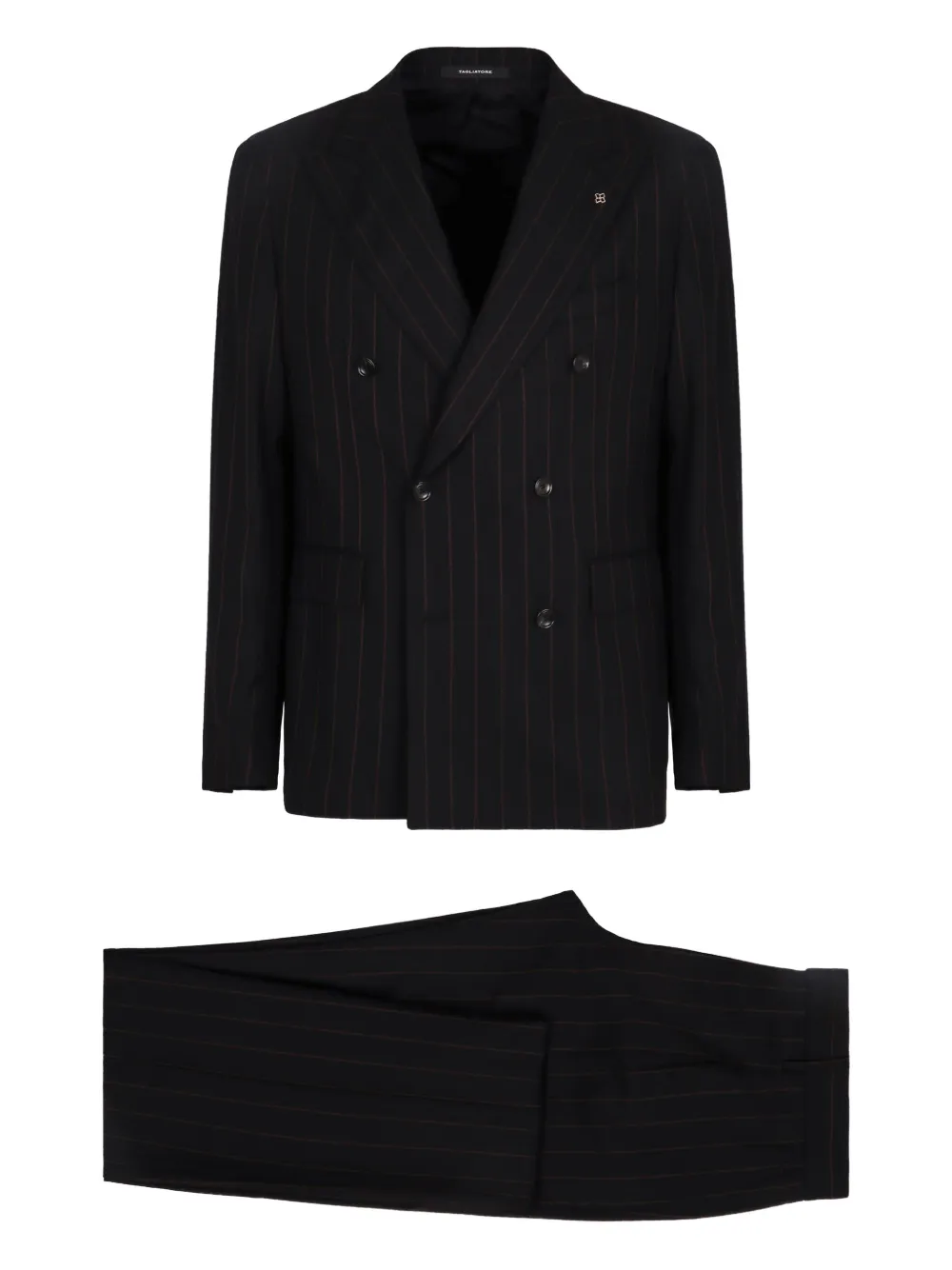 Tagliatore pinstripe double-breasted suit Zwart