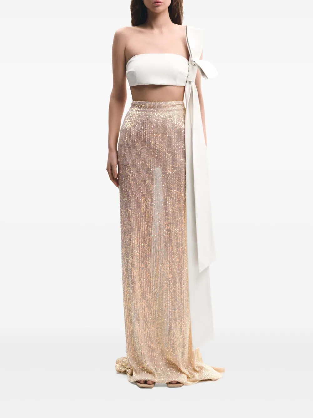 Lika bow-detail strapless top | Blouses | Image 2