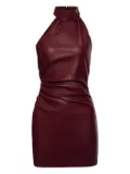 Lika high-neck draped mini dress - Red