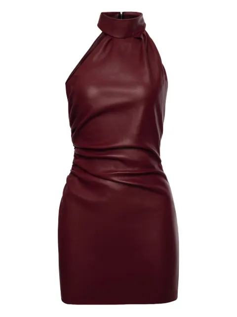 Lika high-neck draped mini dress