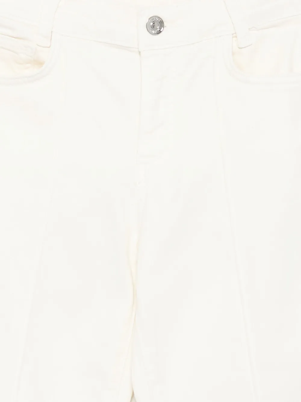 Liu •jo Button-closure Cuffed Jeans In White
