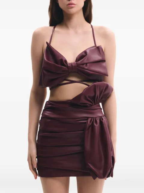 Lika bow-detail lace-up top