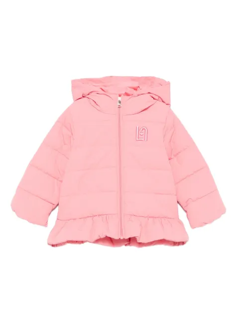 Liu Jo Kids chamarra con capucha y volantes