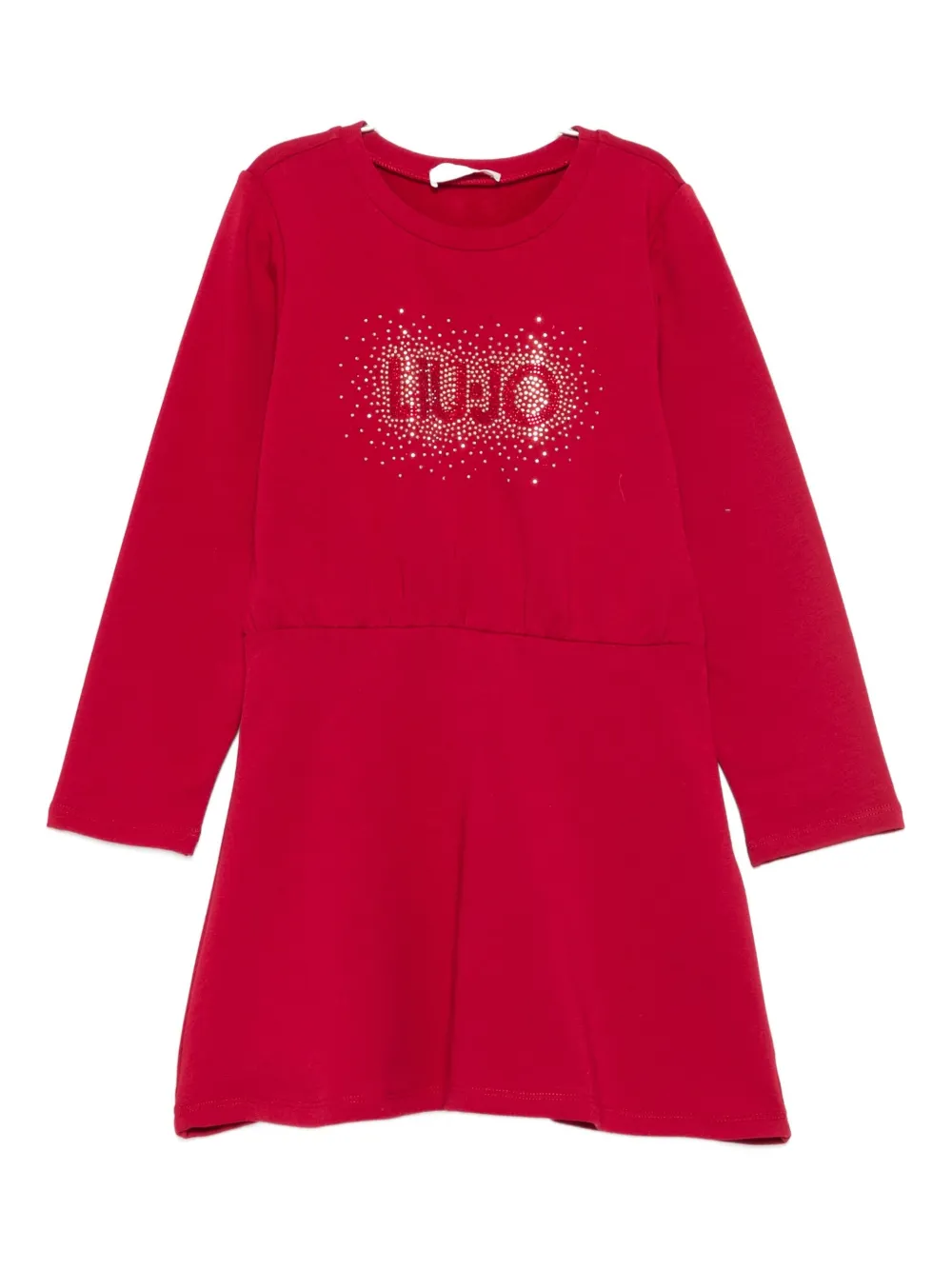 Liu •jo Embellished Long-sleeve Dress In Red