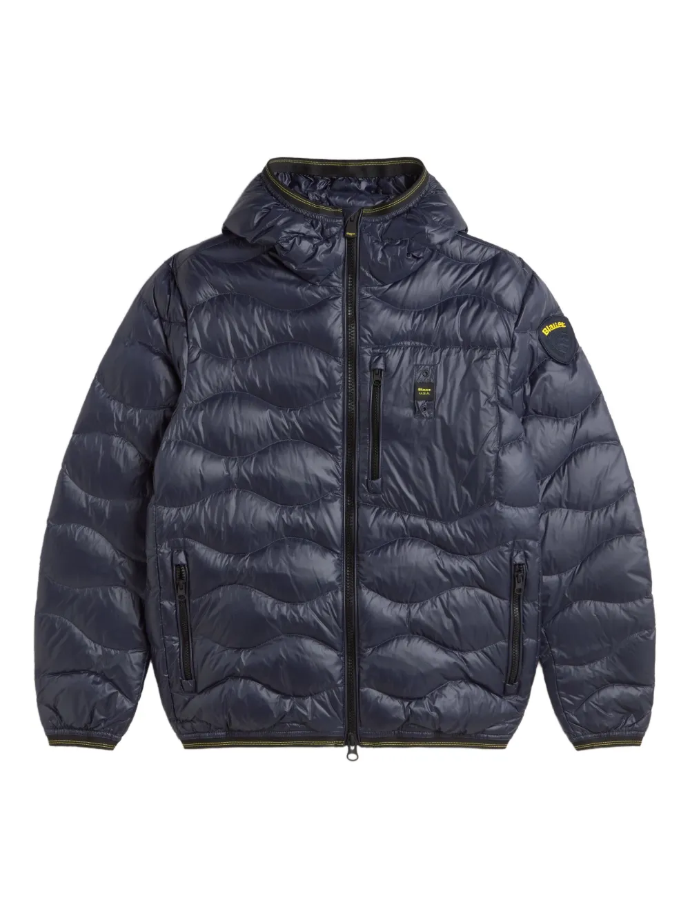 Blauer quilted hooded jacket Blauw