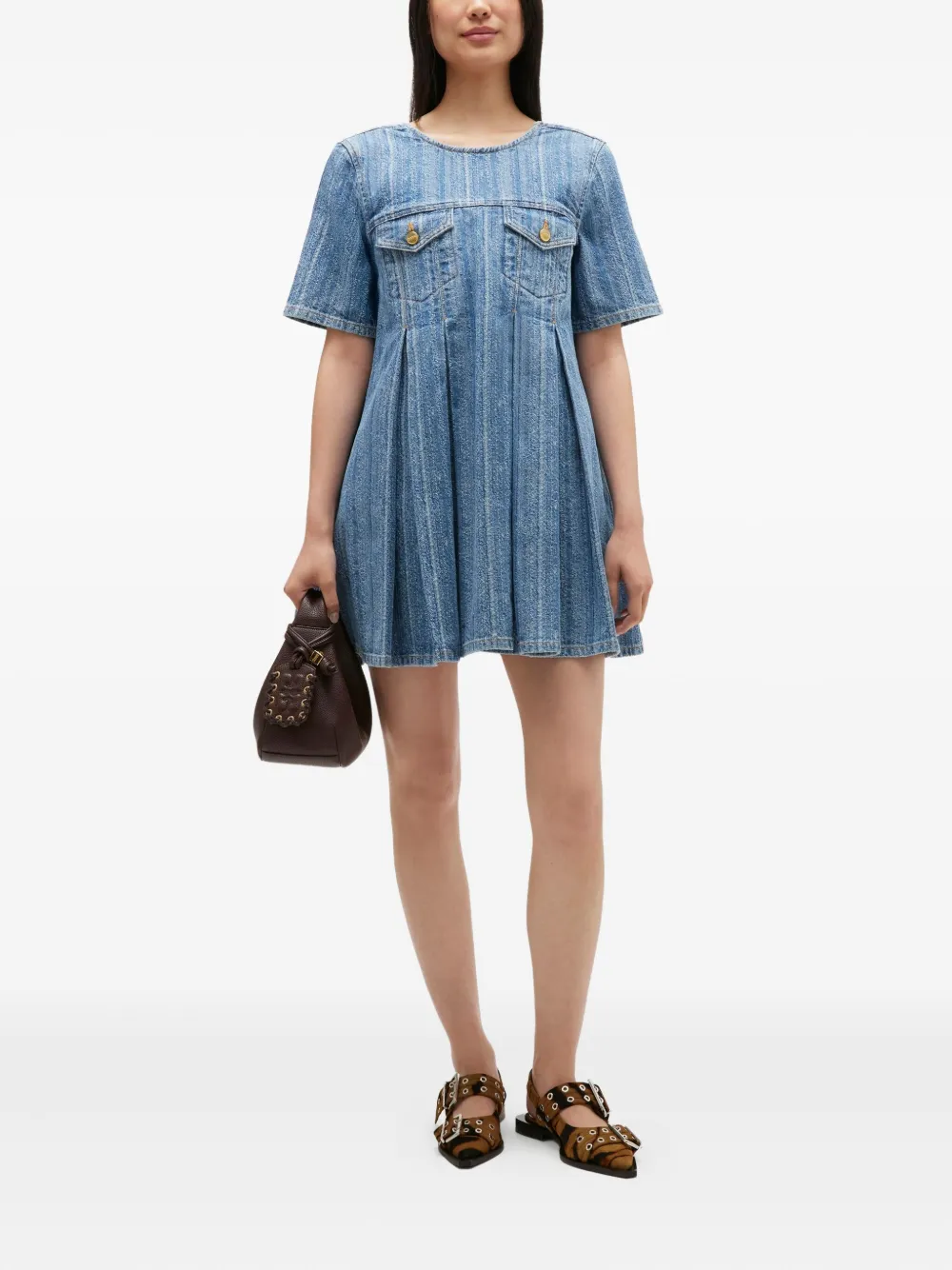 GANNI Denim jurk - Blauw