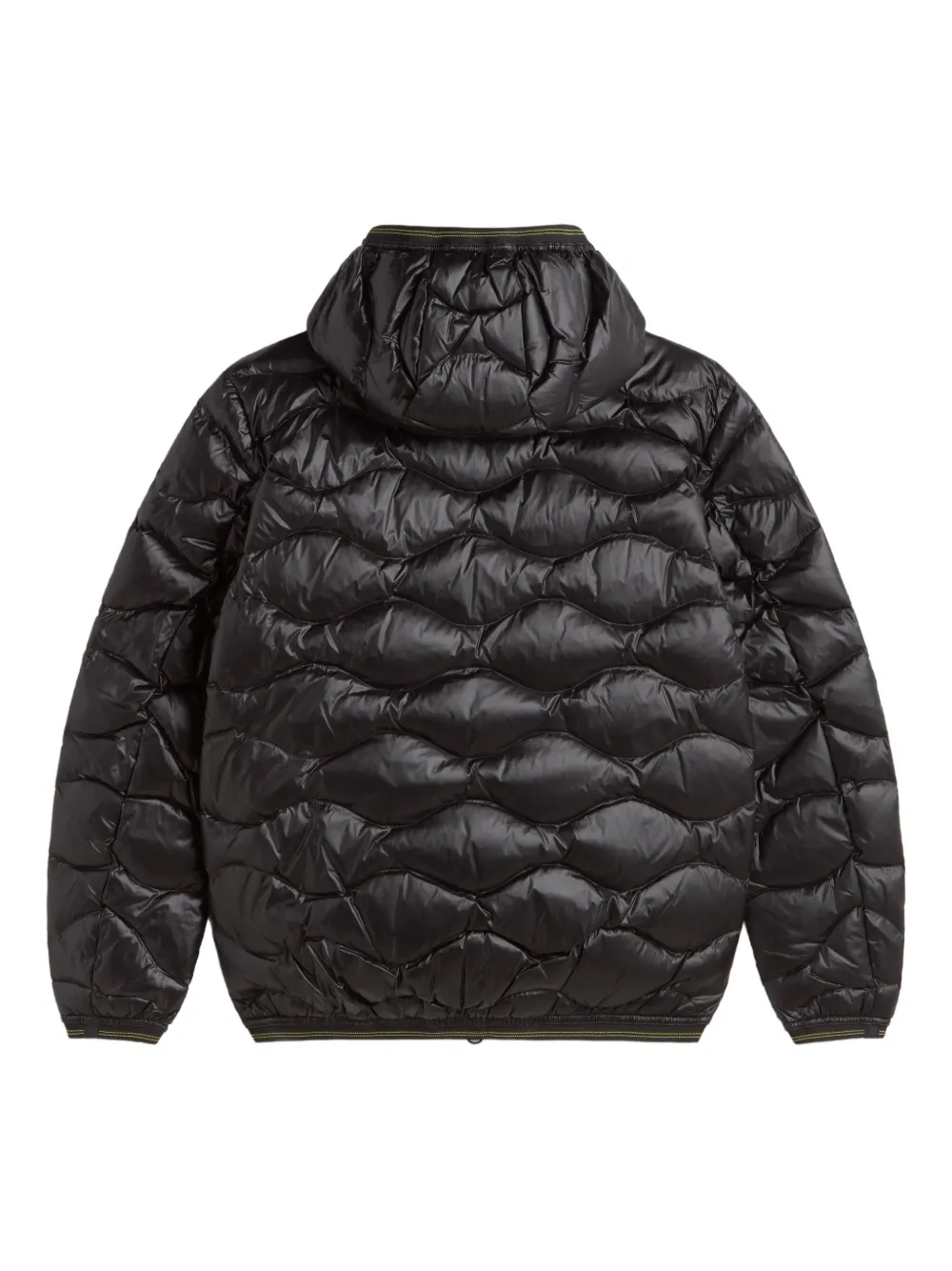 Blauer quilted hooded jacket Zwart
