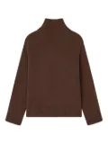 GANNI high-neck open-back pullover - Brown