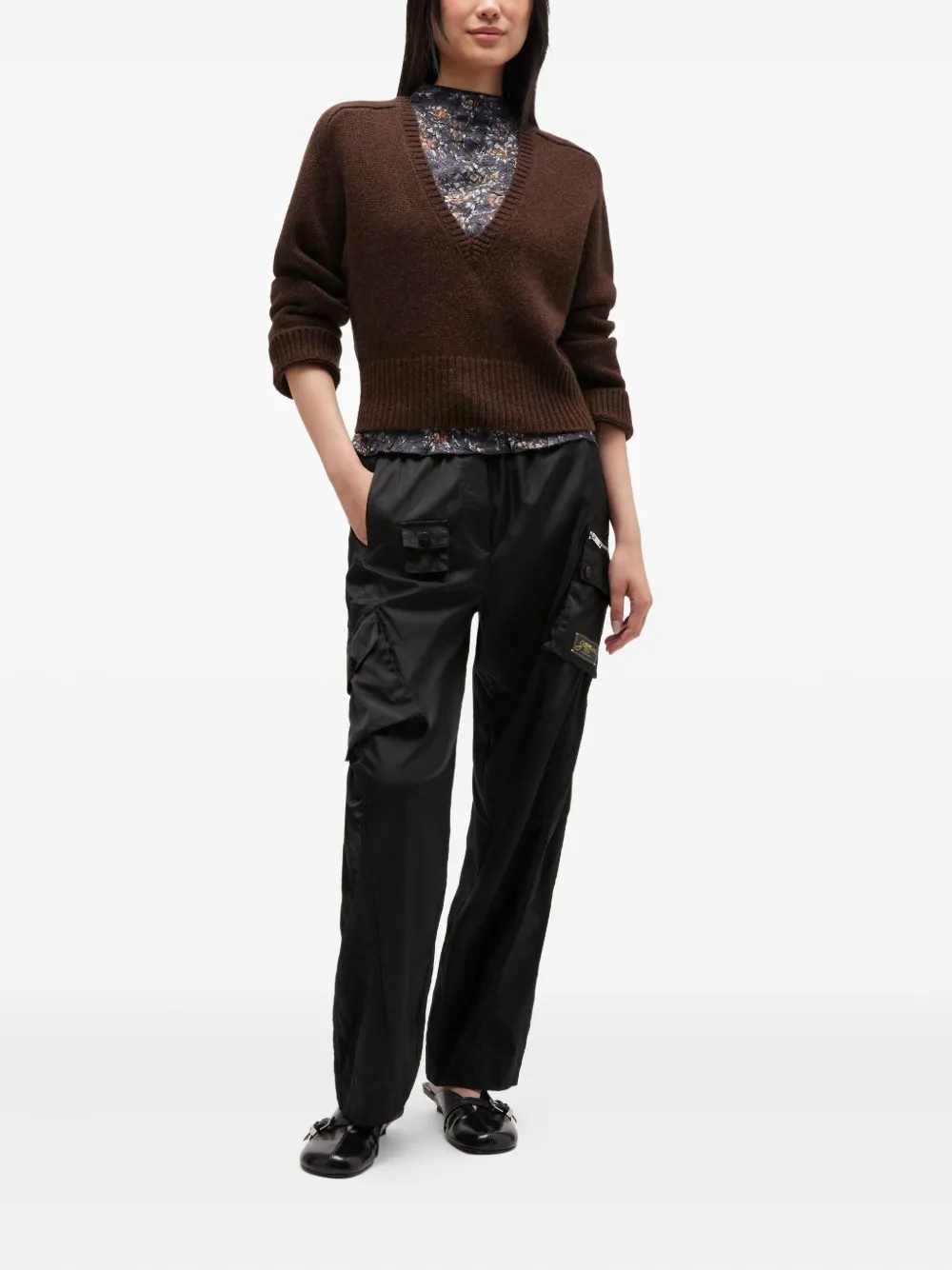 GANNI wool yak mix V-neck knit | Knitted Sweaters | Image 2