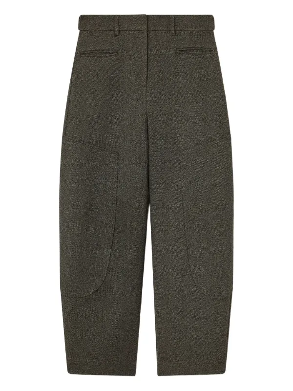 Ganni Curved Trousers in Green