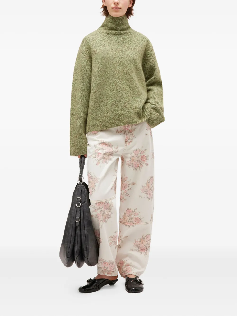 GANNI high-neck brushed pullover | Knitted Sweaters | Image 2
