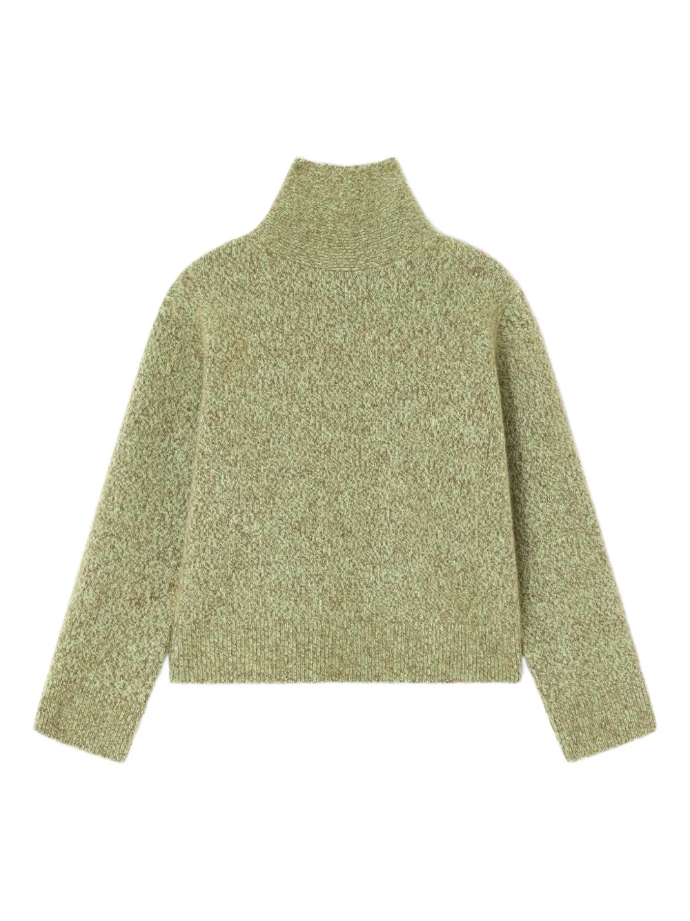 GANNI high-neck brushed pullover | Green | Image 1