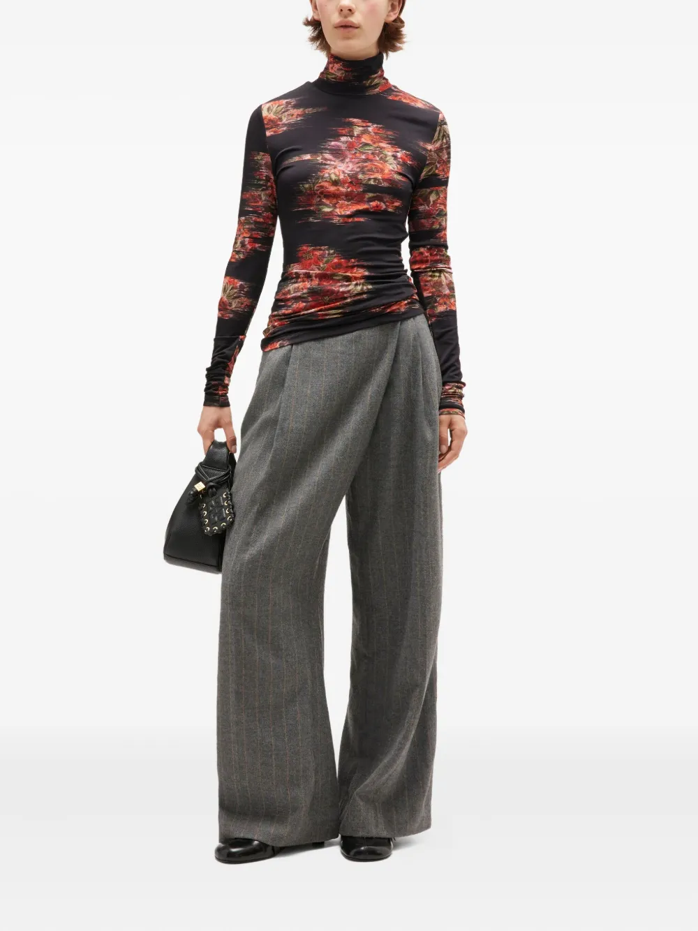 GANNI floral-print turtleneck T-shirt | T-Shirts & Jersey Shirts | Image 2