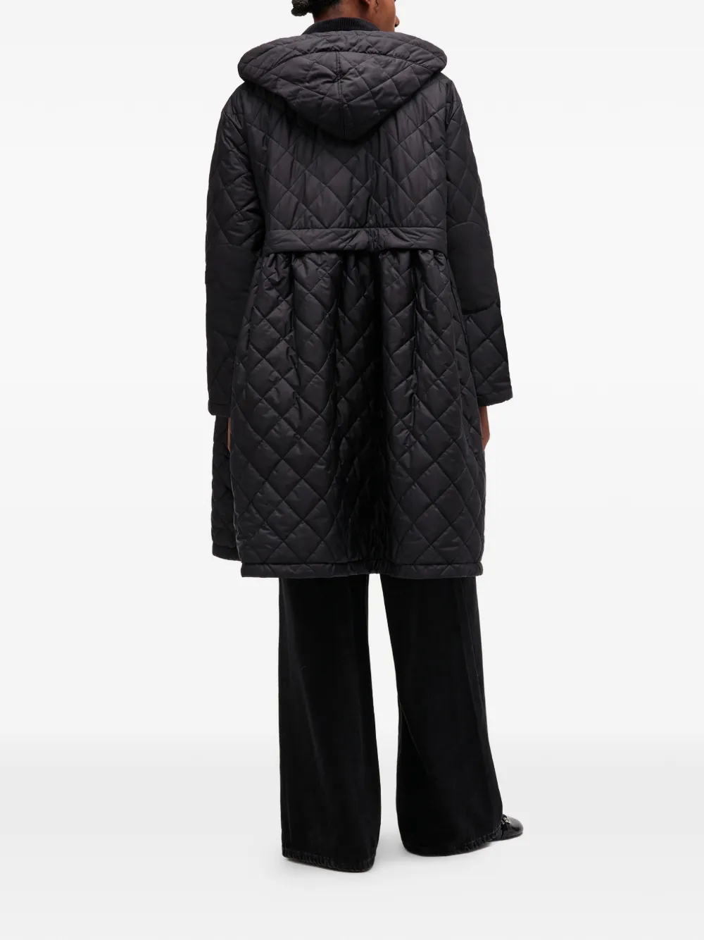  Ganni X Barbour Quilted Coat - Black 