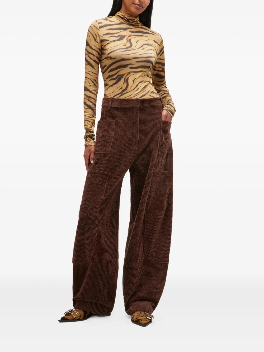 GANNI corduroy pocket trousers | Wide-Leg Pants | Image 2