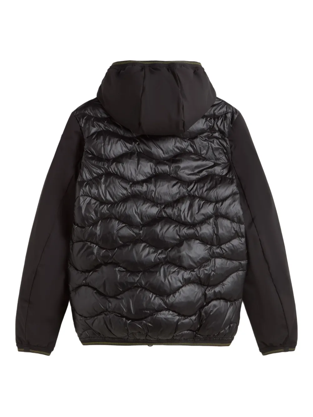 Blauer quilted hooded jacket Zwart