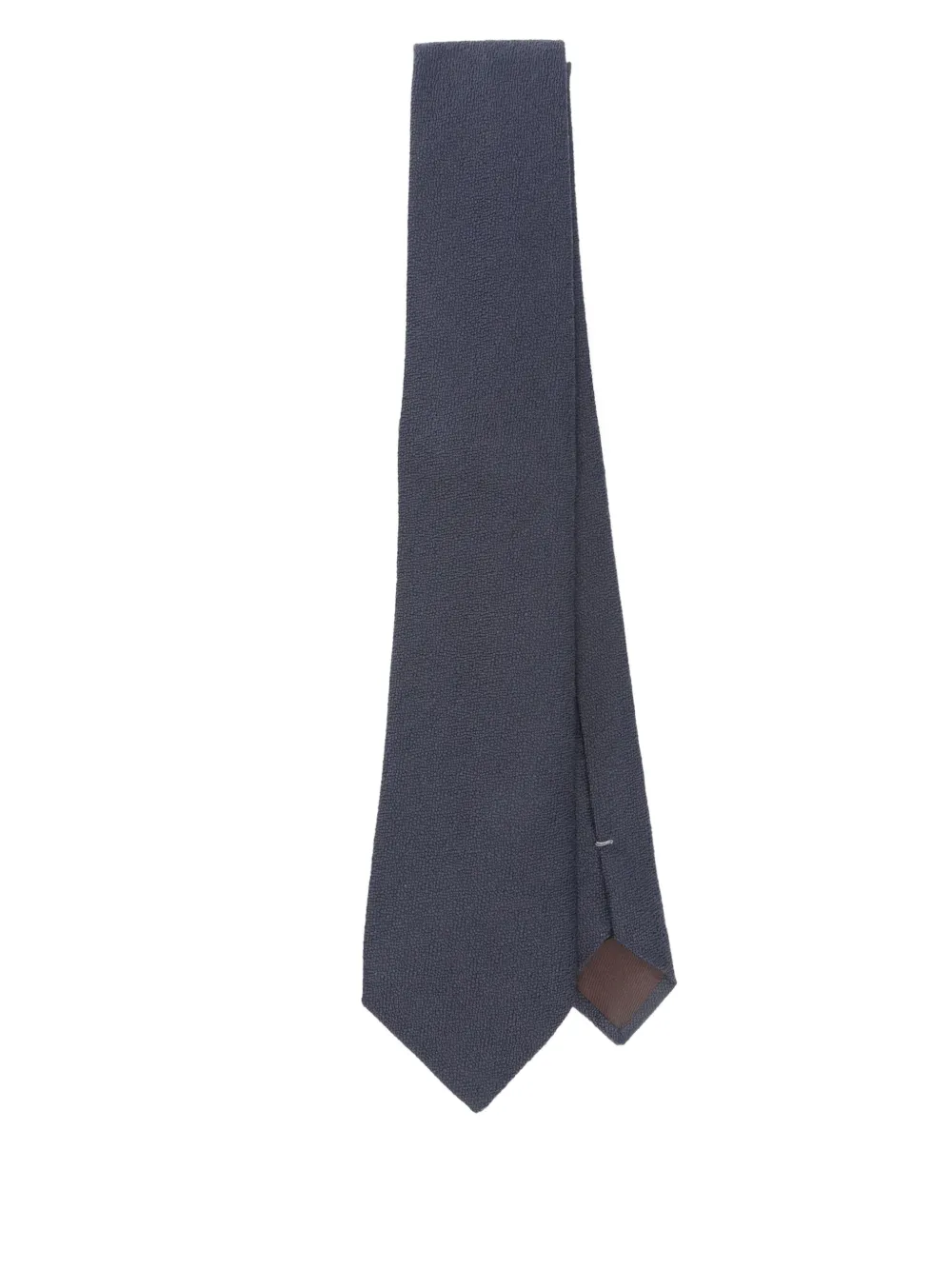 Canali textured wool-silk tie Blauw