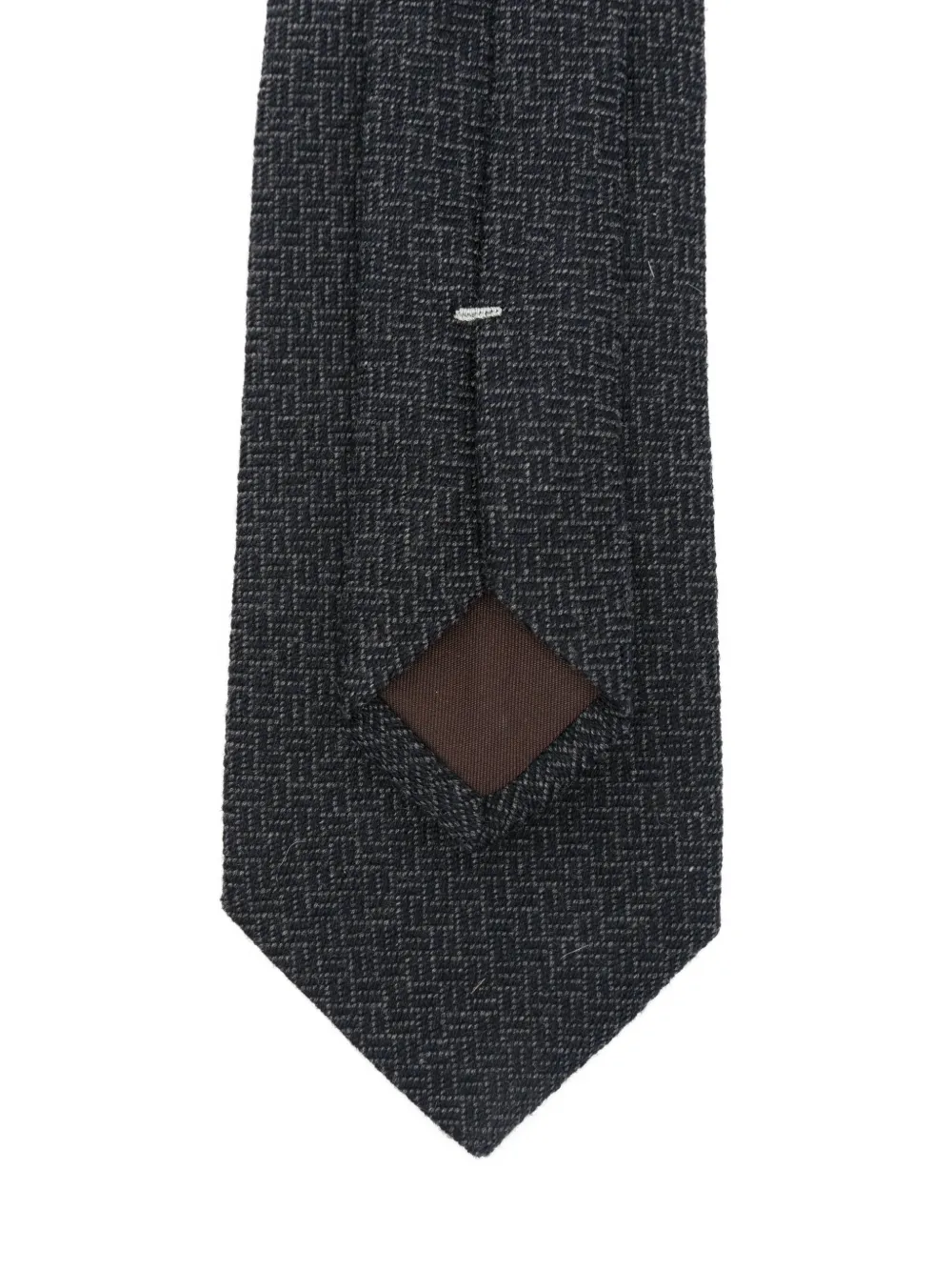 Canali geometric-pattern silk-cashmere tie - Blauw