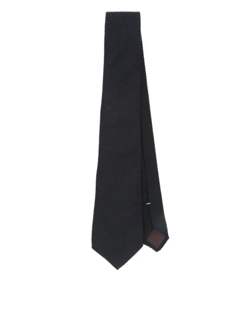Canali textured silk-cashmere tie