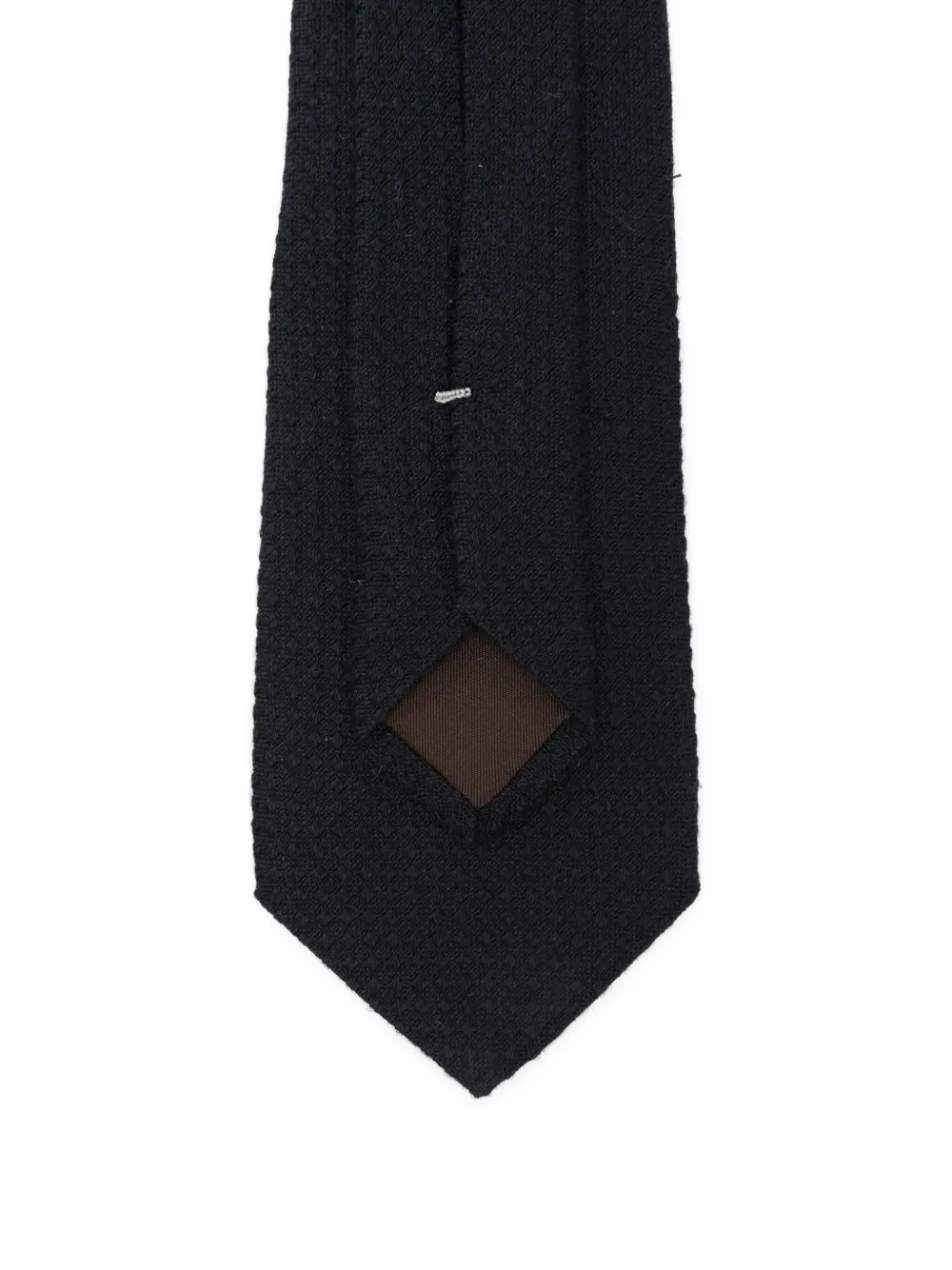 Canali textured silk-cashmere tie - Blauw