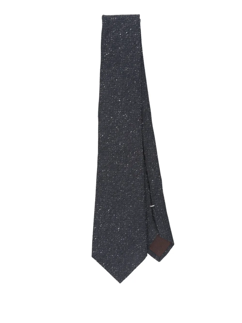 Canali speckled silk tie Blauw